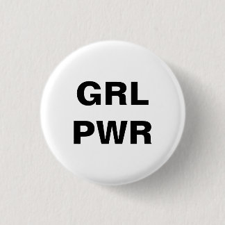 feministisch meisje met ronde knop button 3,2 cm