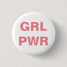 feministisch meisje met ronde knop button 3,2 cm