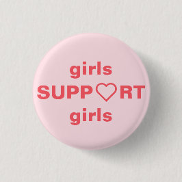 feministisch meisje met ronde knop button 3,2 cm