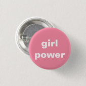 feministisch meisje met ronde knop button 3,2 cm (Voorkant /achterkant)