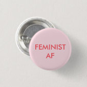 feministisch meisje met ronde knop ronde button 3,2 cm (Voorkant /achterkant)