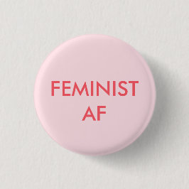 feministisch meisje met ronde knop ronde button 3,2 cm