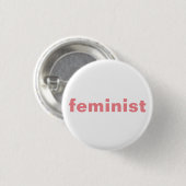 feministisch meisje met ronde knop ronde button 3,2 cm (Voorkant /achterkant)