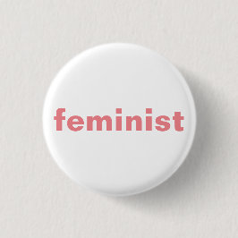 feministisch meisje met ronde knop ronde button 3,2 cm