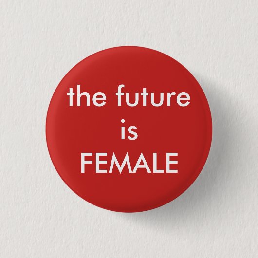 feministisch meisje met ronde knop ronde button 3,2 cm (Voorkant)