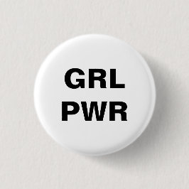 feministisch meisje met ronde knop ronde button 3,2 cm