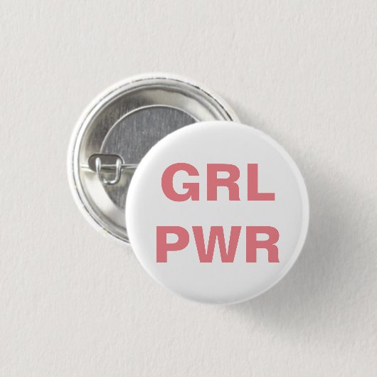 feministisch meisje met ronde knop ronde button 3,2 cm (Voorkant /achterkant)