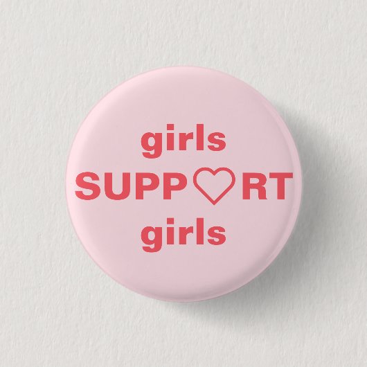feministisch meisje met ronde knop ronde button 3,2 cm (Voorkant)