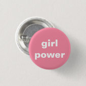 feministisch meisje met ronde knop ronde button 3,2 cm (Voorkant /achterkant)