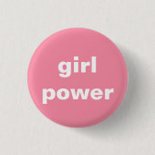 feministisch meisje met ronde knop ronde button 3,2 cm (Voorkant)