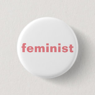 feministisch meisje, ronde knop button 3,2 cm