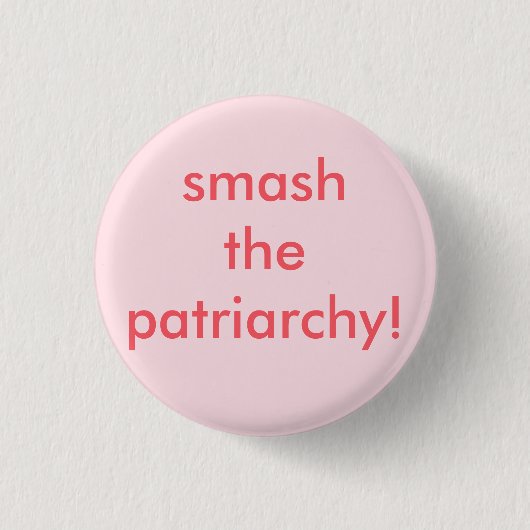 feministisch meisje, ronde knop button 3,2 cm (Voorkant)