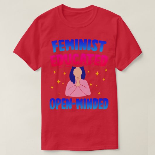 Feministisch opgeleid OpenMinded T-shirt (Design voorkant)