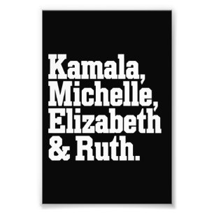 Feministisch Politiek Kamala Michelle Elizabeth Ru Foto Afdruk