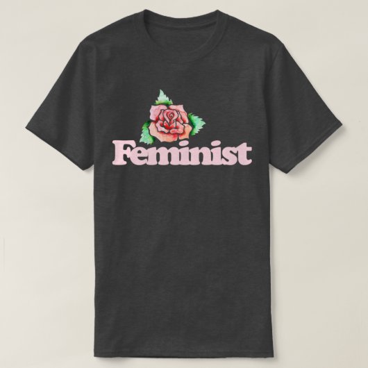 Feministisch Roos T-shirt (Design voorkant)