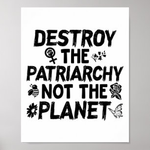 Feministisch Shirt op de Dag van de Aarde Vernieti Poster