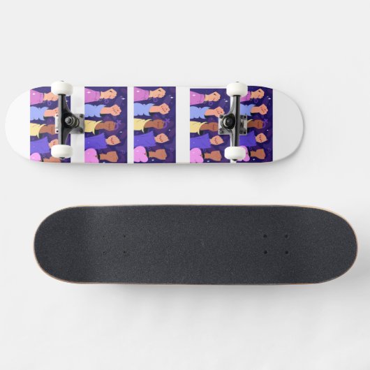 feministisch skateboarddek persoonlijk skateboard (Horizontaal)