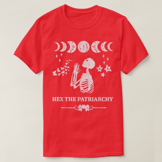 Feministisch skeleton, hij de Patriarchy Pro Choic T-shirt (Design voorkant)