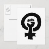 Feministisch symbool briefkaart (Voorkant / Achterkant)