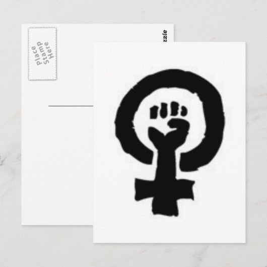 Feministisch symbool briefkaart (Voorkant / Achterkant)