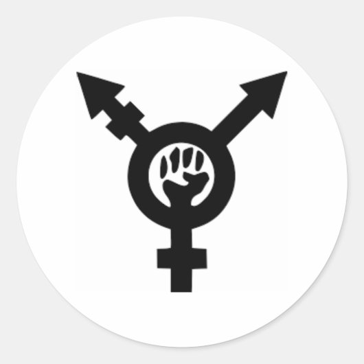 Feministisch Symbool Classic Ronde Sticker (Voorkant)