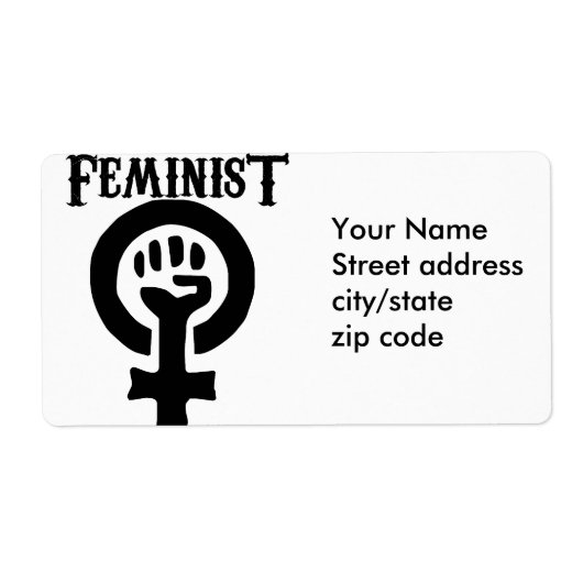 Feministisch symbool etiket (Voorkant)