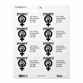Feministisch symbool etiket (Full Sheet)