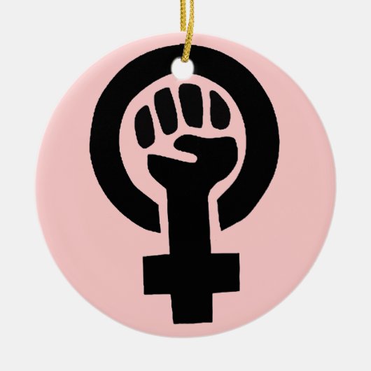 Feministisch symbool keramisch ornament (Voorkant)