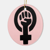 Feministisch symbool keramisch ornament (Links)