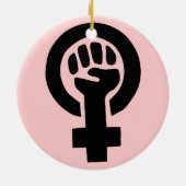 Feministisch symbool keramisch ornament (Achterkant)