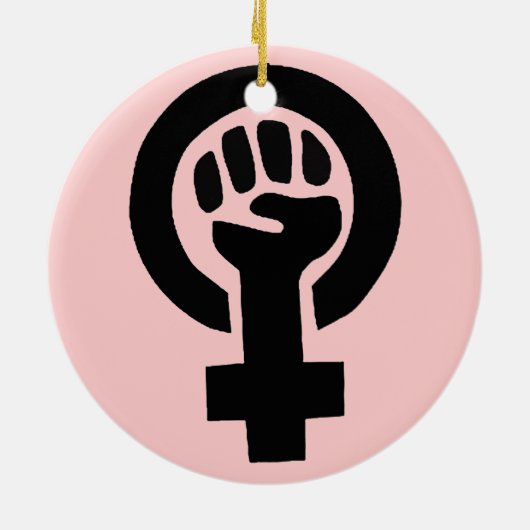 Feministisch symbool keramisch ornament (Achterkant)
