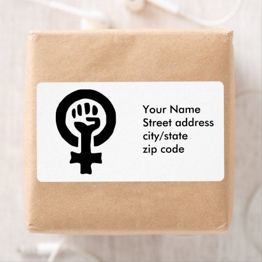Feministisch symbool Logo Etiket (Insitu)
