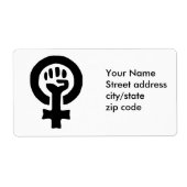 Feministisch symbool Logo Etiket (Voorkant)
