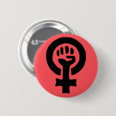 Feministisch symbool Logo Ronde Button 5,7 Cm (Voorkant /achterkant)