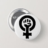 Feministisch symbool Logo Ronde Button 5,7 Cm (Voorkant /achterkant)
