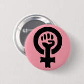 Feministisch symbool Logo Ronde Button 5,7 Cm (Voorkant /achterkant)