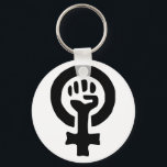 Feministisch symbool Logo Sleutelhanger<br><div class="desc">Feminisme-design</div>