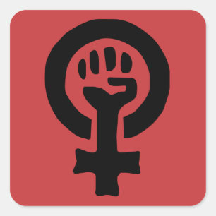 Feministisch symbool Logo Vierkante Sticker