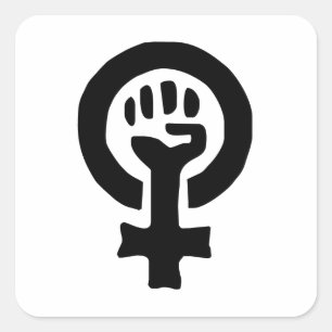 Feministisch symbool Logo Vierkante Sticker