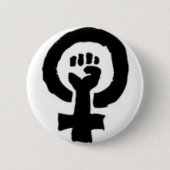 Feministisch symbool ronde button 5,7 cm (Voorkant)