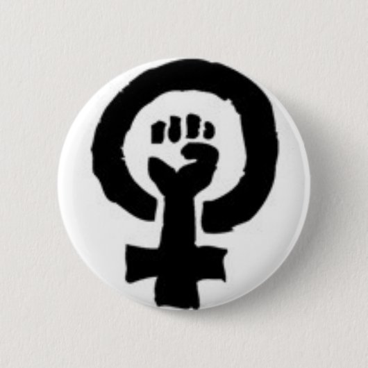 Feministisch symbool ronde button 5,7 cm (Voorkant)