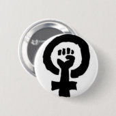 Feministisch symbool ronde button 5,7 cm (Voorkant /achterkant)
