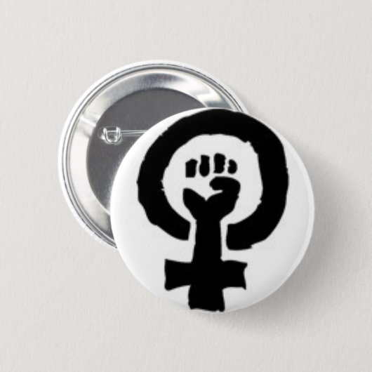 Feministisch symbool ronde button 5,7 cm (Voorkant /achterkant)