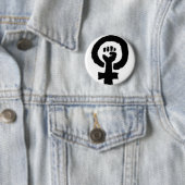 Feministisch symbool ronde button 5,7 cm (In situ)