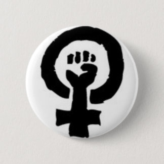 Feministisch symbool ronde button 5,7 cm