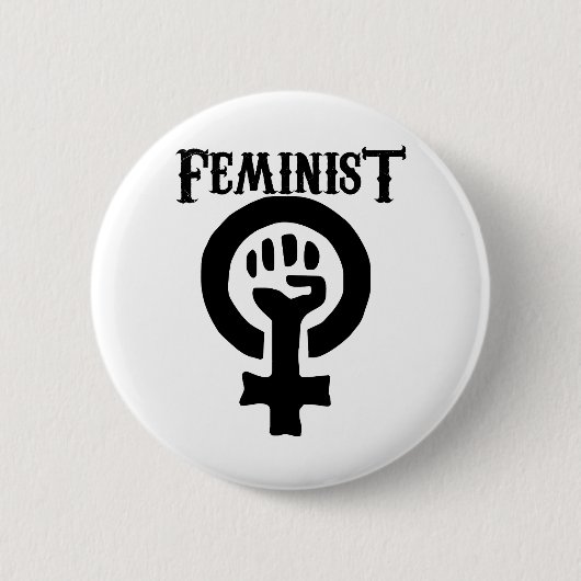 Feministisch symbool ronde button 5,7 cm (Voorkant)