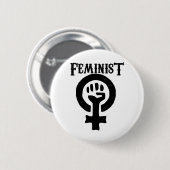 Feministisch symbool ronde button 5,7 cm (Voorkant /achterkant)