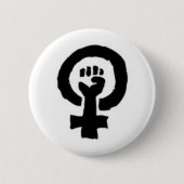 Feministisch symbool ronde button 5,7 cm (Voorkant)