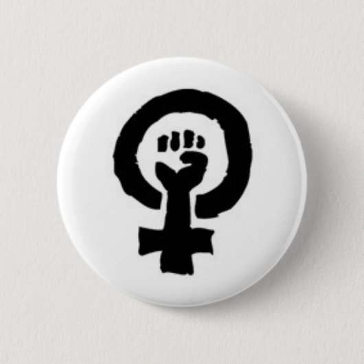 Feministisch symbool ronde button 5,7 cm (Voorkant)