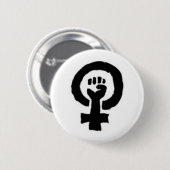 Feministisch symbool ronde button 5,7 cm (Voorkant /achterkant)